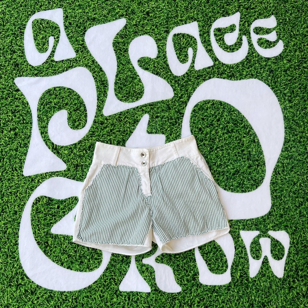 Reworked striped shorts
